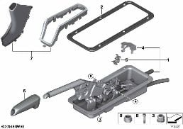 Levier de frein à main diagram for BMW Z4 E85 2.5i