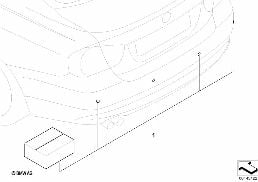 RETROFIT KIT PDC, REAR diagram for BMW 3 Series E90 318i