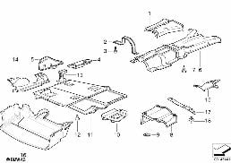Wärmeisolierung diagram for BMW 3 Series E36 318ti