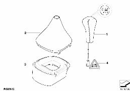 GEAR SHIFT KNOBS/SHIFT LEVER COVERINGS diagram for BMW Z4 E86 M3.2