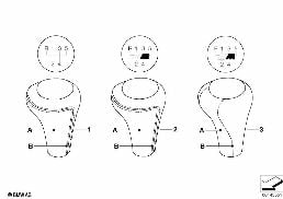 Pommeau Individual en cuir diagram for BMW 5 Series E39 525td