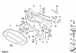 Izolacja dźwiękowa przednia diagram for BMW X3 E83 LCI 2.0d