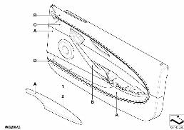 F Indv.ドアトリムパネル､レザー diagram for BMW 6 Series E63 LCI 650i