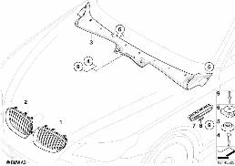 EXTERIOR TRIM / GRILL diagram for BMW 5 Series E60 LCI 523Li