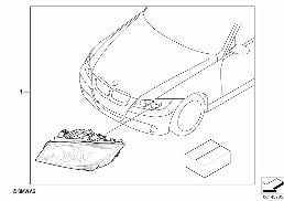 INSTALL.KIT, XENON LIGHT diagram for BMW 3 Series E90 318i
