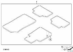 FLOOR MATS COMMERCIAL diagram for BMW 3 Series E90 318i