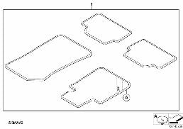 Tapis de sol personnalisé (Concession) diagram for BMW 1 Series E87 LCI 118d