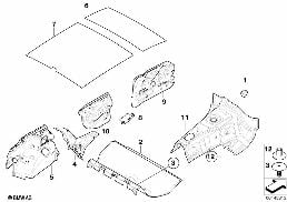 Schallisolierung hinten diagram for BMW 1 Series E87 120d