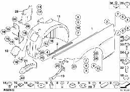 FRONT SIDE PANEL diagram for BMW 6 Series E63 650i