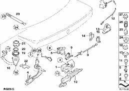 Tylna klapa/System zamykania diagram for BMW 7 Series E65 745i