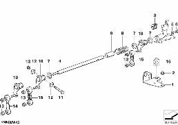 Azionamento acceleratore diagram for BMW 3 Series E36 M3