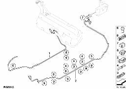 FUEL PIPE AND SCAVENGING LINE diagram for BMW Z4 E85 3.0si