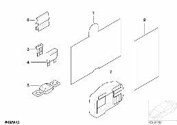Elem. poj. obudowy bezpieczników diagram for BMW 7 Series E65 745i