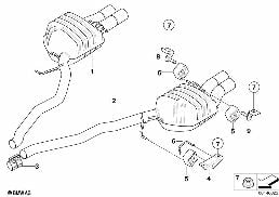EXHAUST SYSTEM, REAR