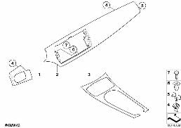 Placage décoratif satiné mat graphite diagram for BMW Z4 E85 2.5i