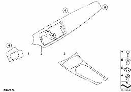 Enjoliveurs cuir diagram for BMW Z4 E85 2.5i