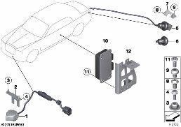 Telecamera ant., telecamera retromarcia diagram for BMW Rolls-Royce Phantom RR1 Phantom