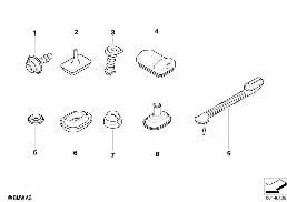 VARIOUS CABLE GROMMETS diagram for BMW X3 E83 LCI 1.8d