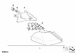 Tylne św. poz. w bocznej ściance diagram for BMW 7 Series E65 745i