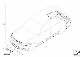 RETROFIT KIT M AERODYN. PACKAGE diagram for BMW 3 Series E91 LCI 316i