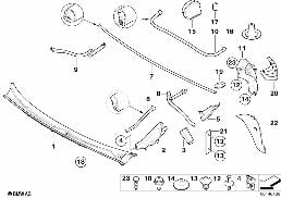 VARIOUS MOUNTED PARTS diagram for BMW 3 Series E46 M3