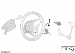 RETROFIT MULTI-FUNCTIONAL STEERING WHEEL diagram for BMW 3 Series E90 318i