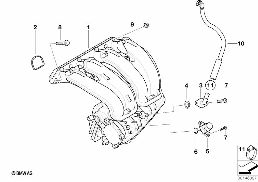 Insugningsanlaeggning diagram for BMW 3 Series E46 316ti
