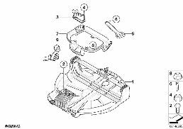 Wnęka na koło dojazdowe diagram for BMW X3 E83 LCI 2.0d