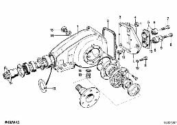 FINAL DRIVE HOUSING COVER/SUSPENSION diagram for BMW 3 Series E21 323i