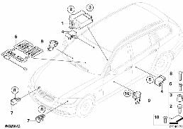 ELECTRIC PARTS AIRBAG diagram for BMW 3 Series E91 335d