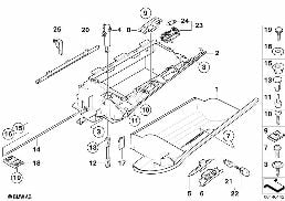 Schowek na rękawiczki diagram for BMW X3 E83 LCI 2.0d