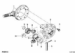 CROWNGEAR SET/DIFFERENTIAL CASE diagram for BMW 3 Series E21 323i
