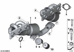 EXHAUST MANIFOLD WITH CATALYST