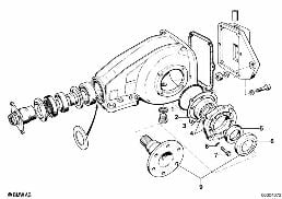 DRIVE FLANGE SUSPENSION/GASKET diagram for BMW 3 Series E21 323i