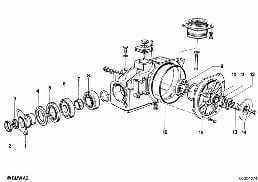 DIFFERENTIAL-DRIVE/OUTPUT diagram for BMW 5 Series E12 530i