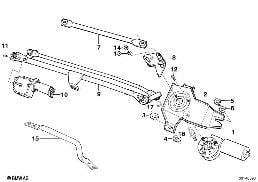 WIPER diagram for BMW 8 Series E31 850Ci