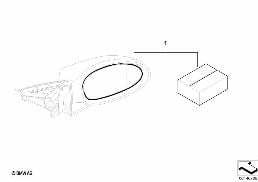 RETROFIT: HEATING OUTSIDE MIRROR diagram for BMW 3 Series E90 318i