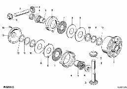 LIMITED SLIP DIFF.UNIT-SINGLE PARTS diagram for BMW 5 Series E12 530i