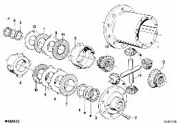 LIMITED SLIP DIFF.UNIT-SINGLE PARTS diagram for BMW 7 Series E23 730