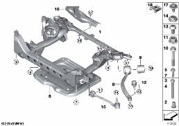 FRONT AXLE SUPPORT, 4-WHEEL