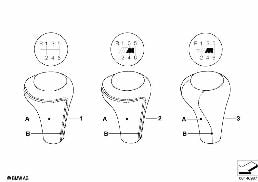 個性化皮革換檔桿球頭 6 檔 diagram for BMW 3 Series E46 320d