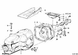 FINAL DRIVE HOUSING COVER/TRIGGER CNTCT diagram for BMW 7 Series E23 735i