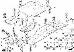 Ekran komory siln./Obud. podwozia diagram for BMW 7 Series E65 745i