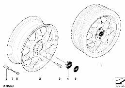 Obr. MINI st. le. Delta Spoke 96 diagram for BMW MINI R50 Cooper