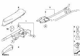 HANDBRAKE LEVER diagram for BMW 1 Series E87 LCI 118i