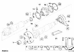 DRIVE SHAFT, SINGLE COMPONENTS, 4-WHEEL diagram for BMW 5 Series E61 530xi