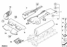 INTAKE SILENCER / FILTER CARTRIDGE INTAKE SILENCER / FILTER CARTRIDGE diagram for BMW 3 Series E91 330d