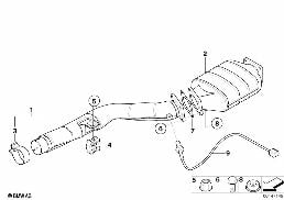 Diesel-Partikelfilter diagram for BMW 5 Series E60 LCI 520d