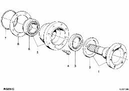 DRIVE FLANGE SUSPENSION/GASKET diagram for BMW 7 Series E23 730