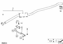 Tłumik wstępny diagram for BMW X3 E83 LCI 3.0d
